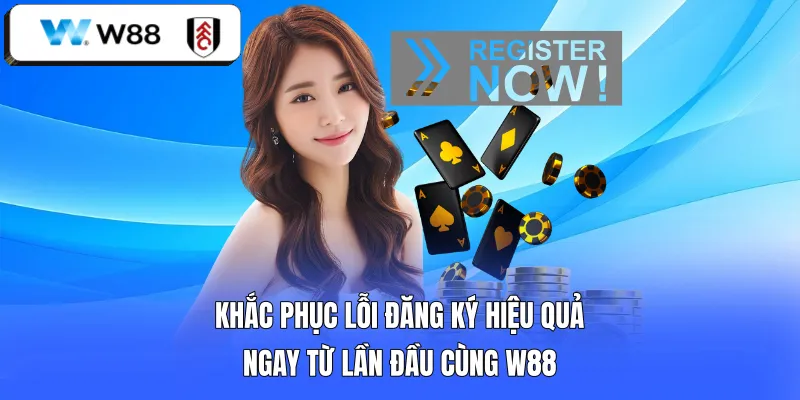 Khắc phục lỗi đăng ký hiệu quả ngay từ lần đầu cùng W88